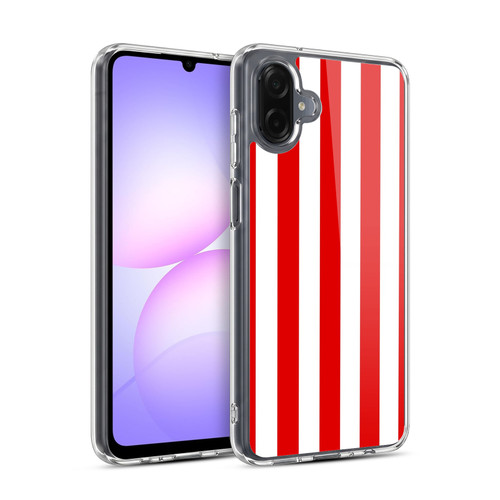 Head Case Designs Vertical Stripes Cherry Red Soft Gel Case for Samsung Galaxy A07 4G