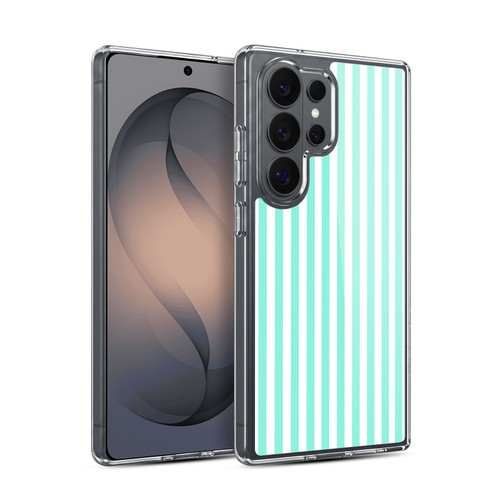Head Case Designs Vertical Stripes Mint Soft Gel Case for Samsung Galaxy S26 Ultra