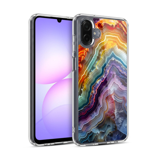 Haroulita Agates Stripes Soft Gel Case for Samsung Galaxy A07 4G