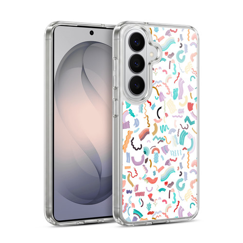 Ninola Patterns Cute Curly Shapes White Soft Gel Case for Samsung Galaxy S26