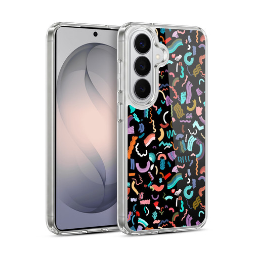 Ninola Patterns Cute Curly Shapes Black Soft Gel Case for Samsung Galaxy S26 Plus