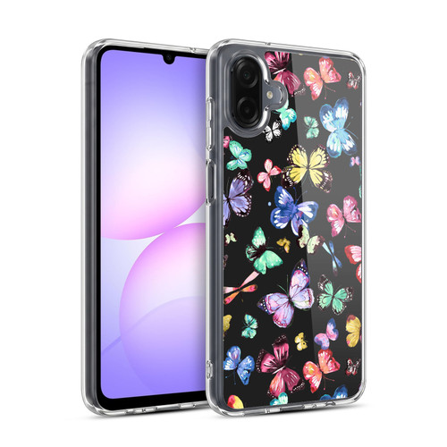 Ninola Patterns 4 Butterflies Black Multi Soft Gel Case for Samsung Galaxy A07 4G