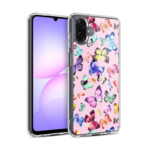 Ninola Patterns 4 Butterflies Multi Pink Soft Gel Case for Samsung Galaxy A07 4G