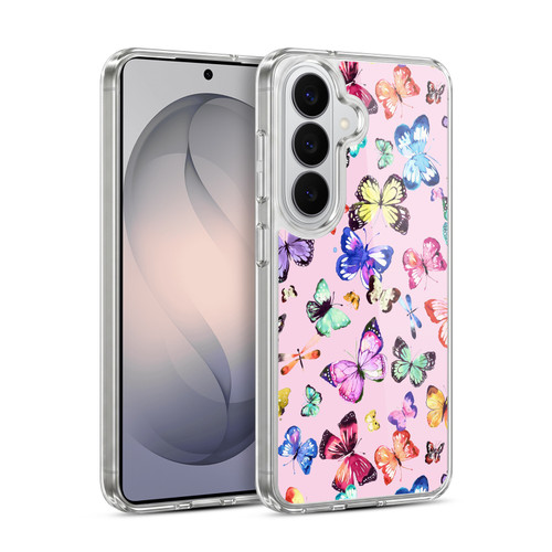 Ninola Patterns 4 Butterflies Multi Pink Soft Gel Case for Samsung Galaxy S26
