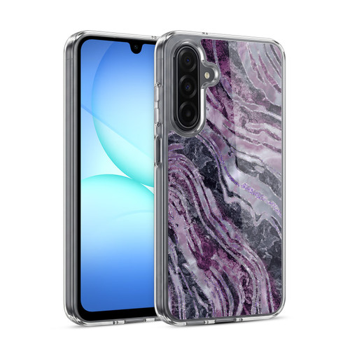 LebensArt Gemstone Marble Elegant Purple Soft Gel Case for Samsung Galaxy A17 4G / 5G