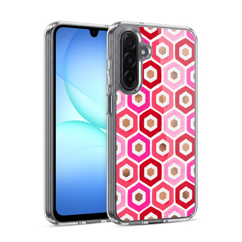 Cat Coquillette Patterns 6 Honeycomb Pink Soft Gel Case for Samsung Galaxy A17 4G / 5G