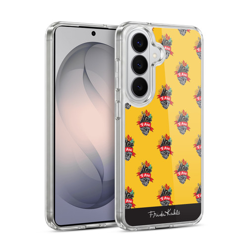 Frida Kahlo Typography Heart Pattern Soft Gel Case for Samsung Galaxy S26 Plus