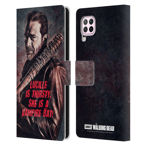 AMC The Walking Dead Negan Lucille Vampire Bat Leather Book Wallet Case Cover For Huawei Nova 6 SE / P40 Lite