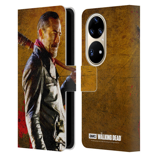 AMC The Walking Dead Negan Lucille 1 Leather Book Wallet Case Cover For Huawei P50 Pro