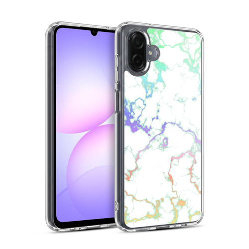 Head Case Designs Iridiscent Marble Rainbow Soft Gel Case for Samsung Galaxy A07 4G / A08 4G