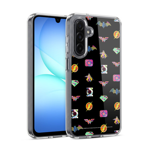 Justice League DC Comics Dark Electric Pop Icons Group Soft Gel Case for Samsung Galaxy A17 4G / 5G
