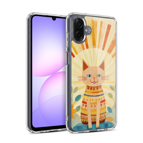 LebensArt Mix Art Boho Whimsy Cat Soft Gel Case for Samsung Galaxy A07 4G