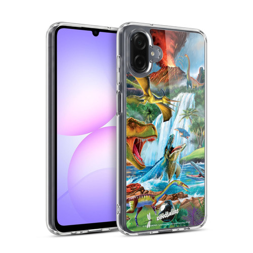 P.D. Moreno Dinosaur Scene In The Waters Soft Gel Case for Samsung Galaxy A07 4G