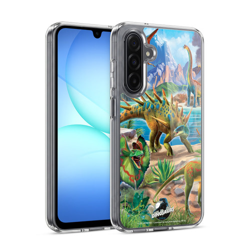 P.D. Moreno Dinosaur Scene Predator And Prey Soft Gel Case for Samsung Galaxy A17 4G / 5G