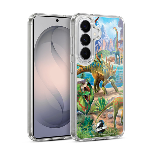 P.D. Moreno Dinosaur Scene Predator And Prey Soft Gel Case for Samsung Galaxy S26