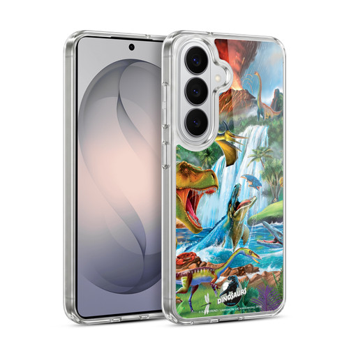 P.D. Moreno Dinosaur Scene In The Waters Soft Gel Case for Samsung Galaxy S26