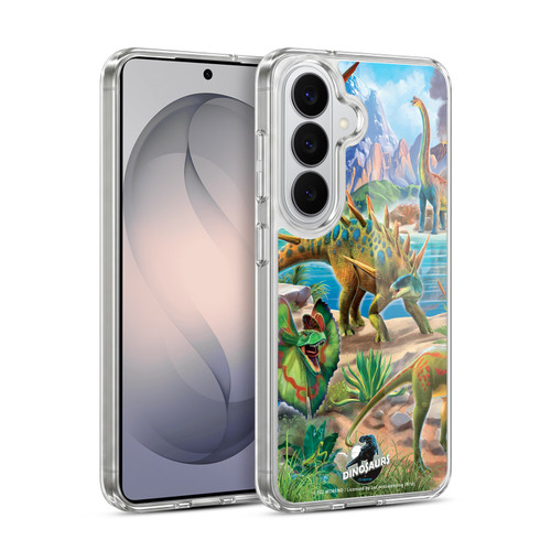 P.D. Moreno Dinosaur Scene Predator And Prey Soft Gel Case for Samsung Galaxy S26 Plus