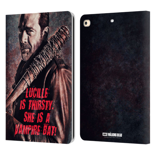 AMC The Walking Dead Negan Lucille Vampire Bat Leather Book Wallet Case Cover For Apple iPad 9.7 2017 / iPad 9.7 2018