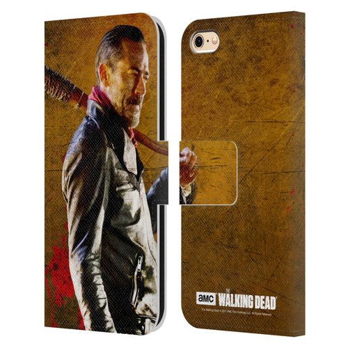 AMC The Walking Dead Negan Lucille 1 Leather Book Wallet Case Cover For Apple iPhone 6 / iPhone 6s