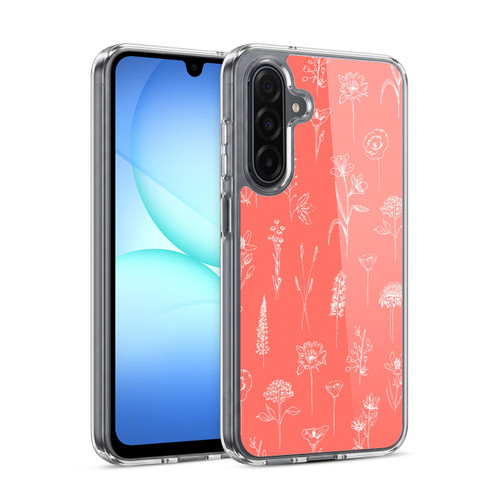 Anis Illustration Flower Pattern 2 Coral Soft Gel Case for Samsung Galaxy A17 4G / 5G
