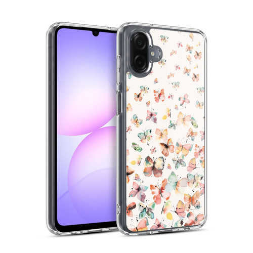 Ninola Mix Patterns Watercolor Butterflies Soft Gel Case for Samsung Galaxy A07 4G