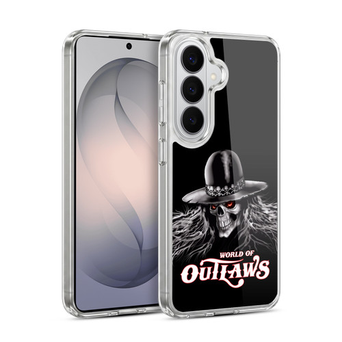 World of Outlaws Skull Rock Graphics Logo Soft Gel Case for Samsung Galaxy S26