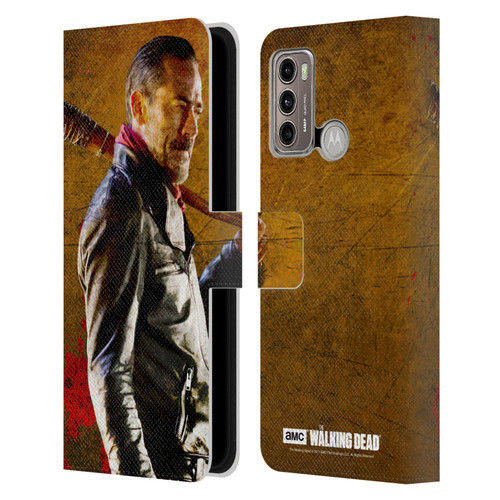 AMC The Walking Dead Negan Lucille 1 Leather Book Wallet Case Cover For Motorola Moto G60 / Moto G40 Fusion