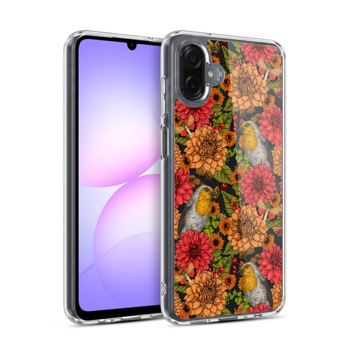 Katerina Kirilova Graphics Robins And Dahlias Soft Gel Case for Samsung Galaxy A07 4G
