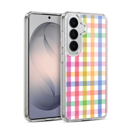 Ninola Colorful Geometric Gingham Soft Gel Case for Samsung Galaxy S26