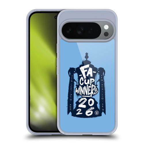 Manchester City Man City FC 2026 Cup Champions City Graphic Soft Gel Case for Google Pixel 10