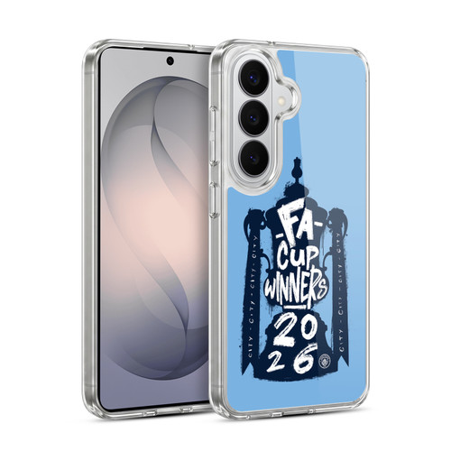 Manchester City Man City FC 2026 Cup Champions City Graphic Soft Gel Case for Samsung Galaxy S26 Plus