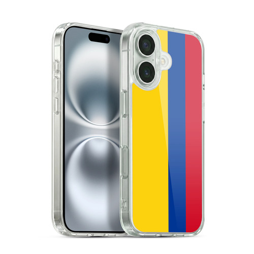 Head Case Designs Football World Flags Group 1 Colombia Colombian Andean Soft Gel Case for Apple iPhone 16 & MagSafe