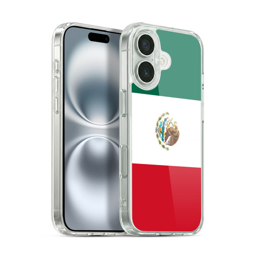Head Case Designs Football World Flags Group 1 Mexico Mexican México Aztec Soft Gel Case for Apple iPhone 16 & MagSafe