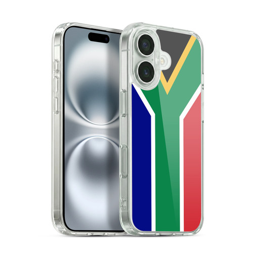 Head Case Designs Football World Flags Group 1 South Africa South African Soft Gel Case for Apple iPhone 16 & MagSafe