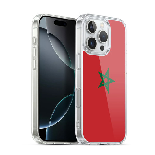 Head Case Designs Football World Flags Group 1 Morocco Moroccan Maghreb Soft Gel Case for Apple iPhone 16 Pro & MagSafe