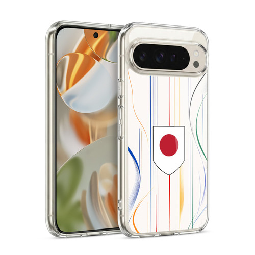Head Case Designs Football Kit Flags Japan Japanese Nippon Nisshoki Soft Gel Case for Google Pixel 9 / Pixel 9 Pro