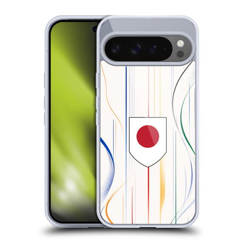Head Case Designs Football Kit Flags Japan Japanese Nippon Nisshoki Soft Gel Case for Google Pixel 9 Pro XL