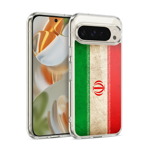 Head Case Designs Football World Flags Iran Iranian Vintage Soft Gel Case for Google Pixel 9 / Pixel 9 Pro
