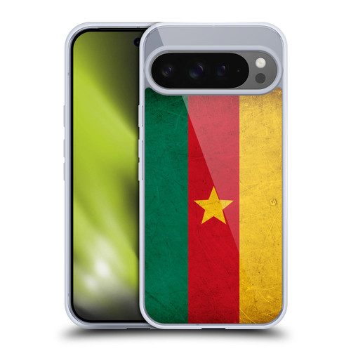 Head Case Designs Football World Flags Cameroon Cameroonian Vintage Soft Gel Case for Google Pixel 9 Pro XL