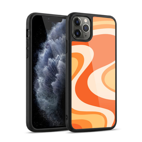 Kierkegaard Design Studio Retro Abstract Patterns Tangerine Wave Machine Gel Armour Case For Apple iPhone 11 Pro Max