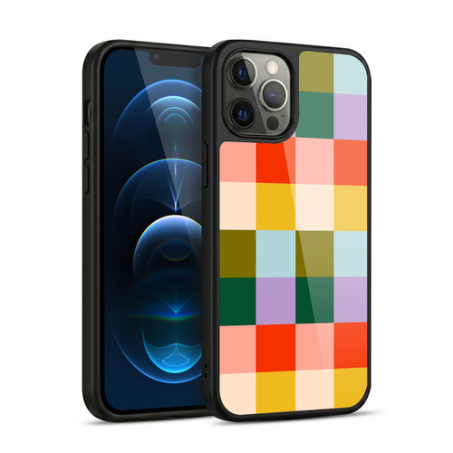 Gabriela Thomeu Retro Checkered Rainbow Vibe Gel Armour Case For Apple iPhone 12 Pro Max