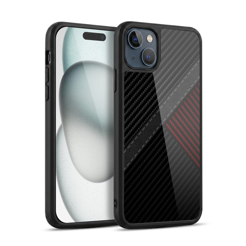Alyn Spiller Carbon Fiber Stitch Gel Armour Case For Apple iPhone 15 Plus