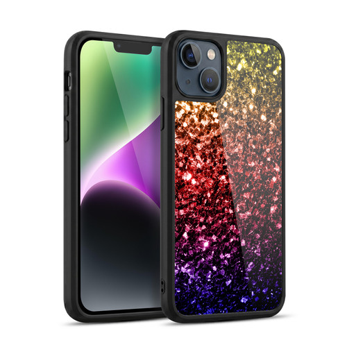 PLdesign Glitter Sparkles Rainbow Gel Armour Case For Apple iPhone 14 Plus