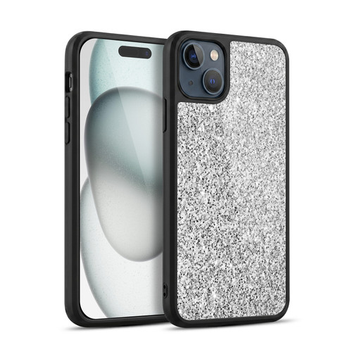 PLdesign Glitter Sparkles Silver Gel Armour Case For Apple iPhone 15 Plus
