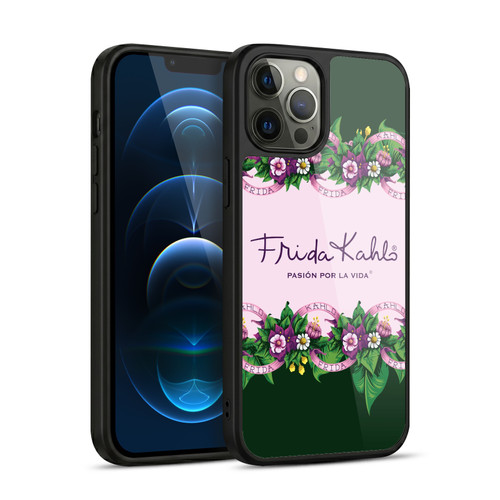 Frida Kahlo Purple Florals Border Gel Armour Case For Apple iPhone 12 Pro Max