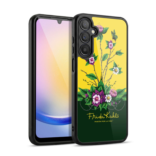 Frida Kahlo Purple Florals Shrub Gel Armour Case For Samsung Galaxy A25 5G