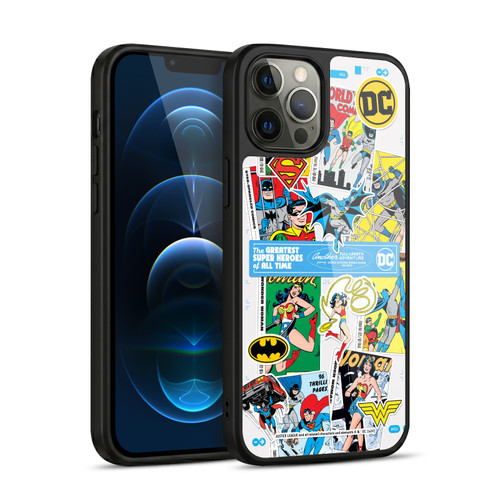 Justice League DC Comics 90th Anniversary Sticker Collage Gel Armour Case For Apple iPhone 12 Pro Max