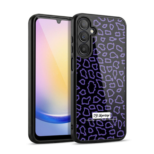 P.D. Moreno Patterns Black Purple Gel Armour Case For Samsung Galaxy A25 5G