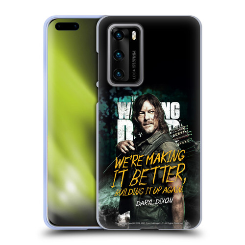 AMC The Walking Dead Season 9 Quotes Daryl Soft Gel Case for Huawei P40 5G