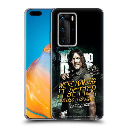 AMC The Walking Dead Season 9 Quotes Daryl Soft Gel Case for Huawei P40 Pro / P40 Pro Plus 5G